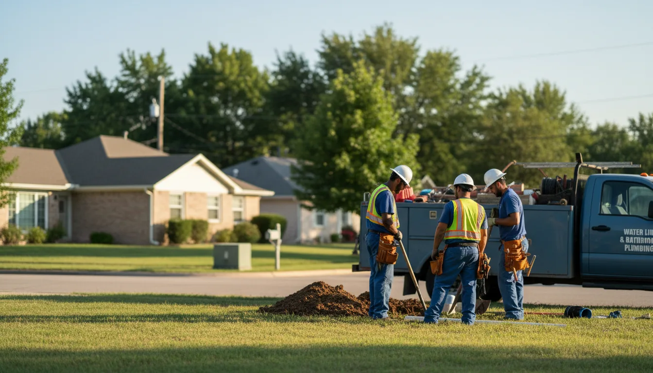 Residential water line and bathroom plumbing service in Exira, IA